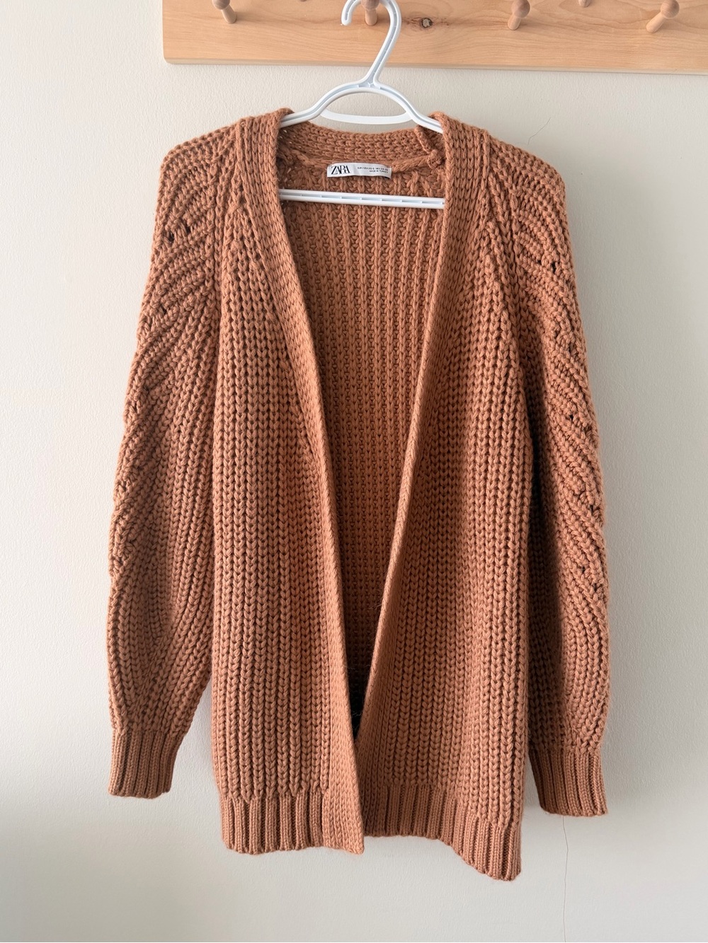 Zara Dusty Pink Oversized Knit Cardigan